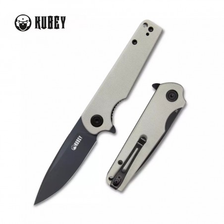 Nóż Kubey Knife Wolverine, Ivory G10, Dark Stonewashed D2 (KU233G)