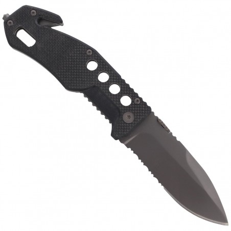 Nóż ratowniczy BlackFox G10 Black Rescue Folder (BF-115)