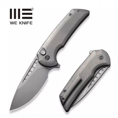 Nóż WE Knife Mini Malice Gray Titanium, Gray Stonewash CPM 20CV by Ferrum Forge (WE054BL-2)