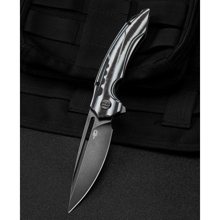 Nóż Bestech Ornetta Carbon Fiber / White G10, Black Stonewash N690 by Kombou (BL02D)