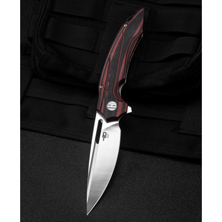 Nóż Bestech Ornetta Carbon Fiber / Red G10, Stonewash / Satin N690 by Kombou (BL02B)