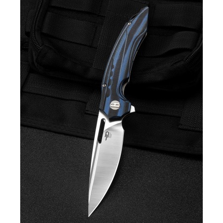 Nóż Bestech Ornetta Carbon Fiber / Blue G10, Stonewash / Satin N690 by Kombou (BL02A)