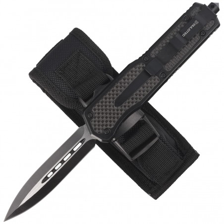 Nóż automatyczny Dulotec OTF Aluminium / Carbon Fiber, Two-Tone Finish 3Cr13MoV (K184A)