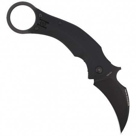 Nóż FOX Karambit Black Bird by Bastinelli G10 Black, Black Idroglider (FX-591)