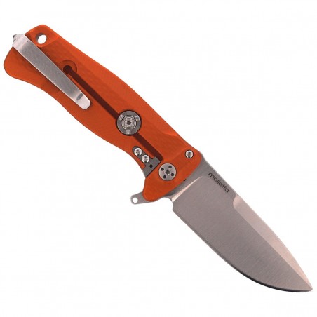 Nóż LionSteel SR22A Orange Aluminum, Satin Sleipner by Molletta (SR22A OS)