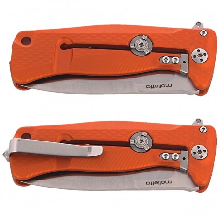 Nóż LionSteel SR22A Orange Aluminum, Satin Sleipner by Molletta (SR22A OS)