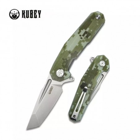 Nóż Kubey Carve Camo G10, Bead Blasted AUS-10 (KB237H)