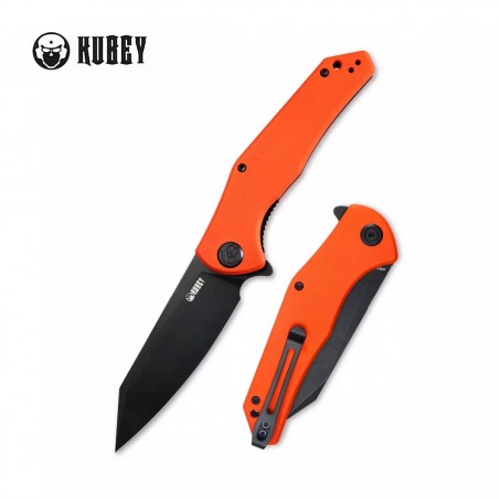 Nóż Kubey Flash Orange G10, Blackwash AUS-10 (KU158G)