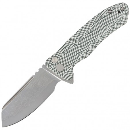 Nóż Kubey Knife Creon White/Green G10, Damascus (KU336A)