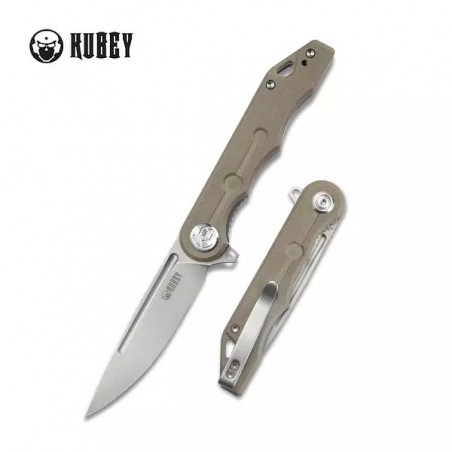 Nóż Kubey Knife Mizo Tan G10, Bead Blast AUS-10 by Tiguass (KU312H)