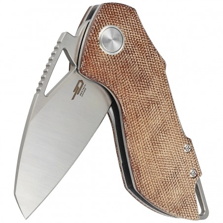 Nóż Bestech Riverstone Natural Canvas Micarta, Satin 154CM by Frank Grissom (BL03E)