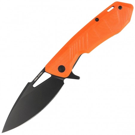 Nóż Real Steel Pelican Orange G10 / Black Steel, Black D2 by Aslan Zhanabayev (7922)