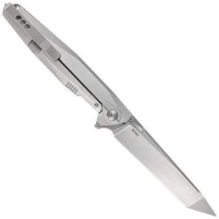 Nóż składany RikeKnife Framelock Gray Titanium, Satin M390 (RK1707T-P)