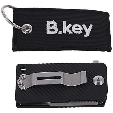 Nóż składany BlackFox B.key Black Aluminium, Stone Washed by Beric Design (BF-750)