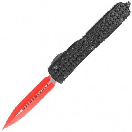 Nóż automatyczny OTF Microtech Ultratech D/E Sith Lord Signature Tri-Grip Black Aluminum, Red M390 by Tony Marfione (122-1SL)