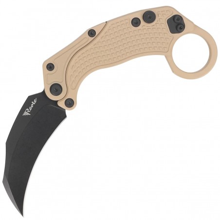 Nóż składany Reate EXO-K Gravity Karambit Tan Aluminium, Black PVD N690