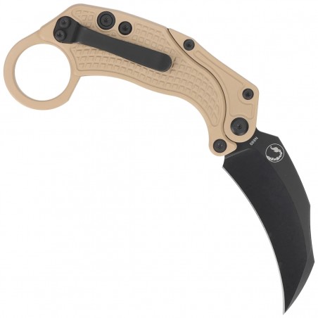 Nóż składany Reate EXO-K Gravity Karambit Tan Aluminium, Black PVD N690