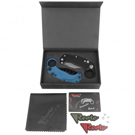 Nóż składany Reate EXO-K Gravity Karambit Black Aluminium, Stonewashed N690