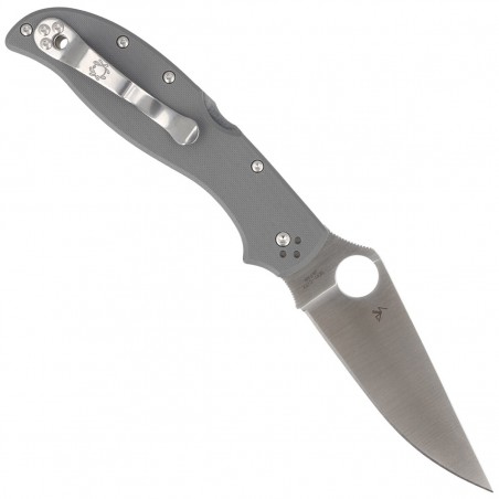 Nóż składany Spyderco Stretch 2 XL Gray G-10, CPM Cru-Wear Plain (C258GPGYCW)