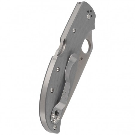 Nóż składany Spyderco Stretch 2 XL Gray G-10, CPM Cru-Wear Plain (C258GPGYCW)