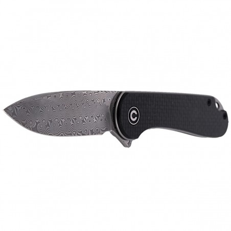 Nóż składany CIVIVI Elementum Flipper Twill Carbon Fiber / Black G10, Damascus (C907DS)