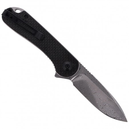 Nóż składany CIVIVI Elementum Flipper Twill Carbon Fiber / Black G10, Damascus (C907DS)