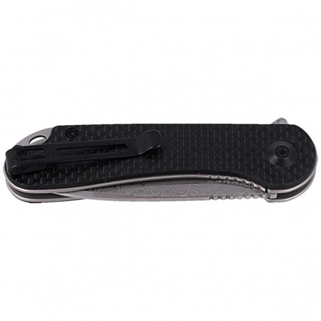 Nóż składany CIVIVI Elementum Flipper Twill Carbon Fiber / Black G10, Damascus (C907DS)