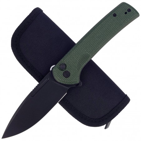 Nóż składany Civivi Conspirator Green Micarta, Black Stonewashed (C21006-2)