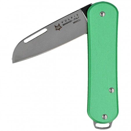 Scyzoryk Fox Vulpis 108 Green Aluminium, Polished N690 (FX-VP108 OD)