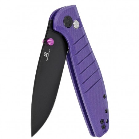 Nóż składany Bestechman Goodboy Purple G10, Black DLC D2 by Keanu Alfaro (BMK04F)