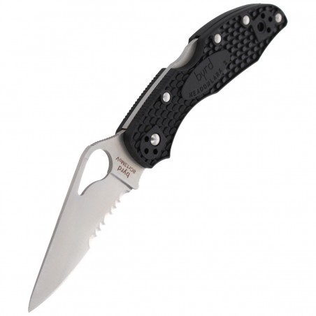 Nóz Spyderco Byrd Meadowlark 2 FRN Black, Combination (BY04PSBK2)