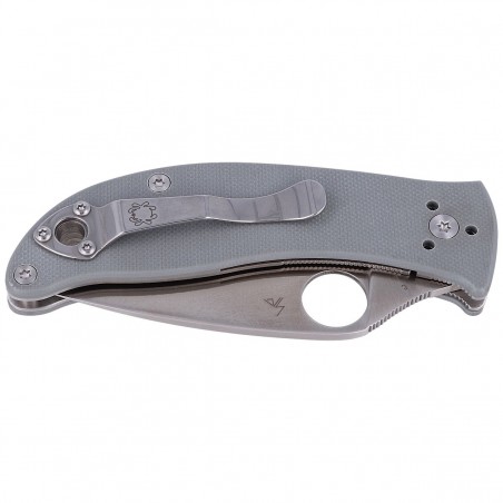 Nóż składany Spyderco Alcyone G-10 Grey, CTS BD1N Plain (C222GPGY)