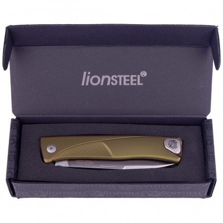 Nóż składany LionSteel Thrill Green Aluminium, Satin M390 by Molletta (TL A GS)