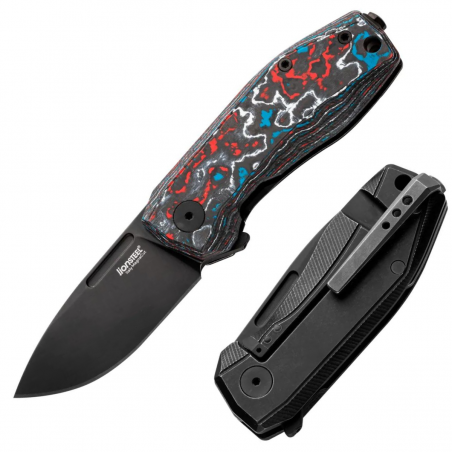 Nóż składany LionSteel Nano  Nebula Fat Carbon, Old Black MagnaCut (NA01 NB)