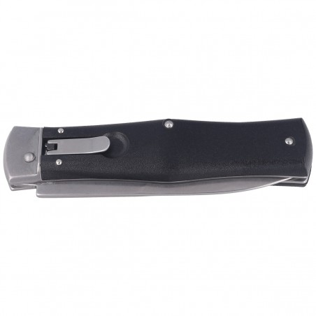 Nóż sprężynowy Mikov Predator Black ABS, Stonewashed N690 (241-BH-1/STN/KLIP)