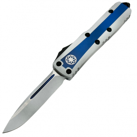 Nóż automatyczny OTF Microtech UTX-85 S/E Clone Trooper Signature Blue/White Aluminium, White M390 by Tony Marfione (231-1CO)