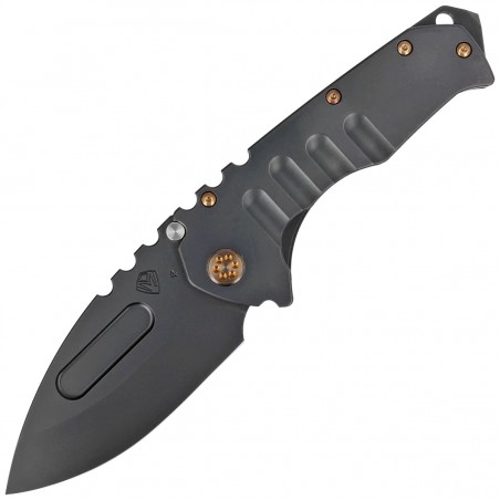 Nóż składany Medford Praetorian T Drop Point, DLC Handle, Bronze HW/Clip, PVD Breaker, DLC S45VN by Greg Medford (MK0124PD-30PV-