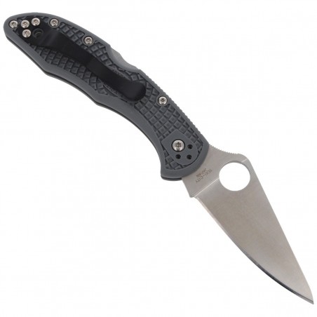 Nóż składany Spyderco Delica 4 FRN Gray Flat Ground Plain (C11FPGY)