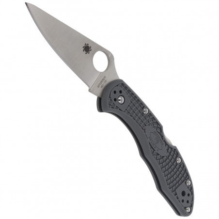 Nóż składany Spyderco Delica 4 FRN Gray Flat Ground Plain (C11FPGY)