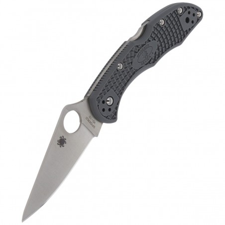 Nóż składany Spyderco Delica 4 FRN Gray Flat Ground Plain (C11FPGY)