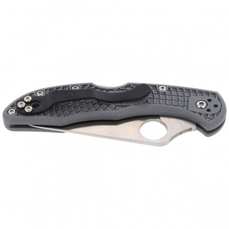 Nóż składany Spyderco Delica 4 FRN Gray Flat Ground Plain (C11FPGY)