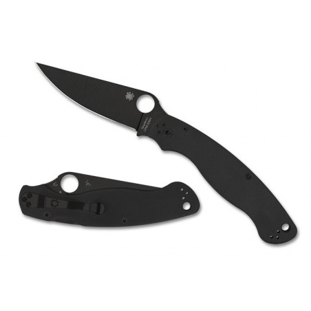 Nóż składany Spyderco Military 2 Black G10, Black DLC CPM S30V by Sal, Eric Glesser (C36GPBK2)