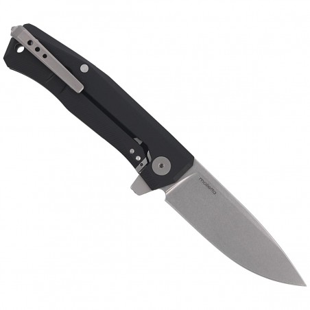 Nóż składany LionSteel Myto Black Aluminium, Stone Washed M390 by Molletta (MT01A BS)