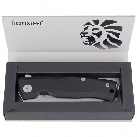 Nóż składany LionSteel Myto Black Aluminium, Stone Washed M390 by Molletta (MT01A BS)