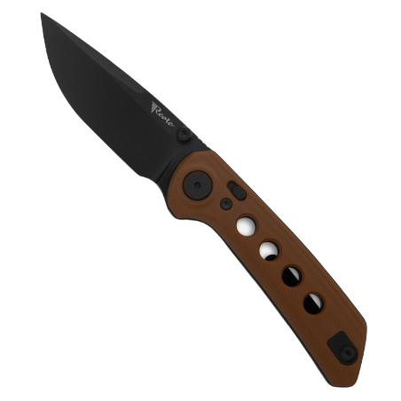 Nóż składany Reate PL-XT Tan G10, Black PVD Nitro-V