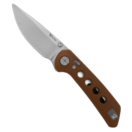 Nóż składany Reate PL-XT Tan G10, Stonewashed Nitro-V