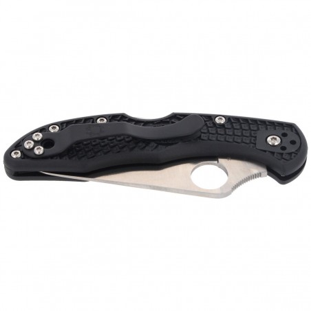 Nóż składany Spyderco Delica 4 FRN Black Flat Ground Plain (C11FPBK)