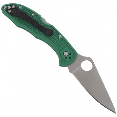 Nóż składany Spyderco Delica 4 FRN Green Flat Ground Plain (C11FPGR)