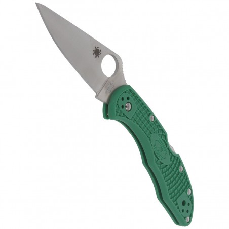 Nóż składany Spyderco Delica 4 FRN Green Flat Ground Plain (C11FPGR)