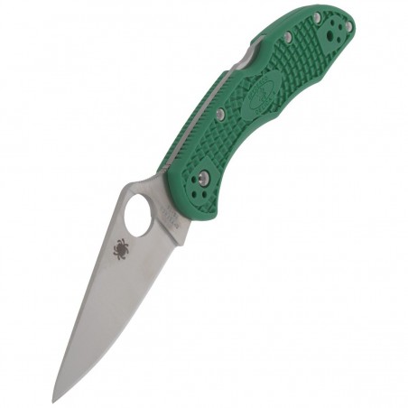 Nóż składany Spyderco Delica 4 FRN Green Flat Ground Plain (C11FPGR)